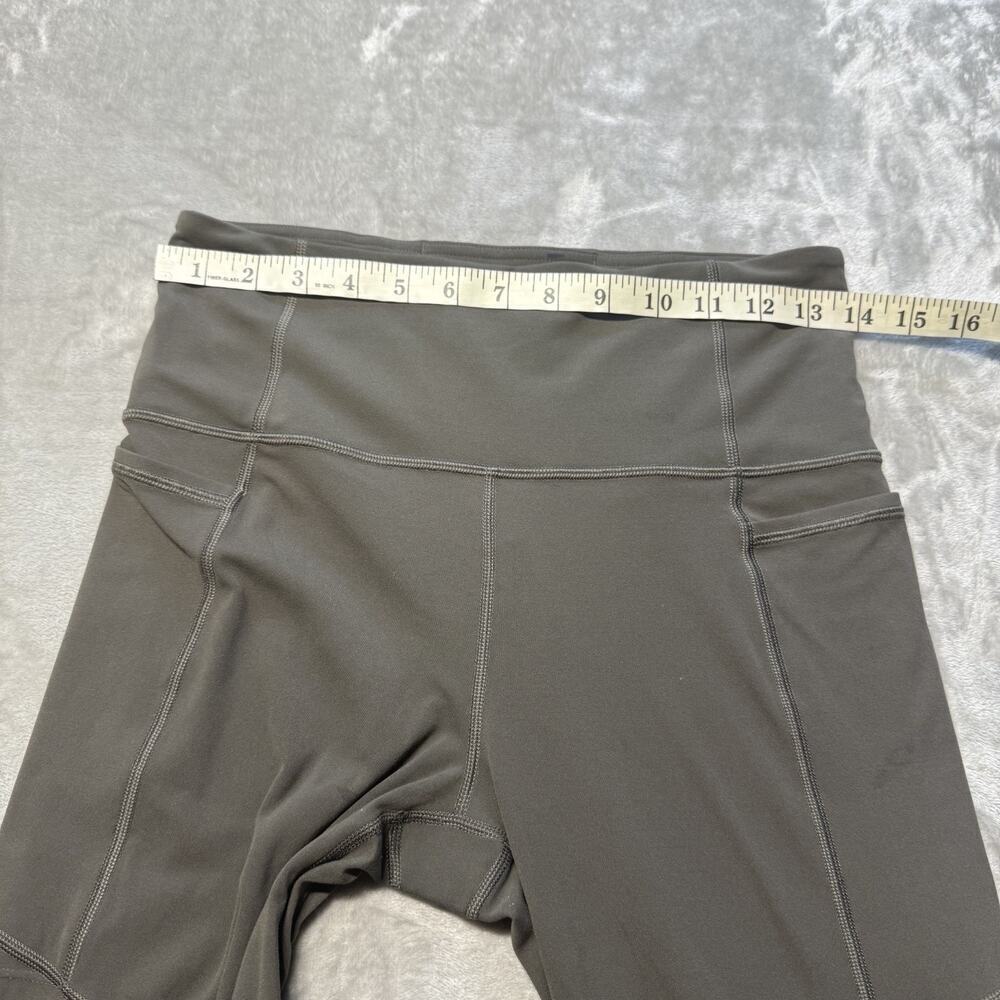 Athleta Inclination Moto Tight Olive Green Leggings Sz M Womens Athletic Ribbed - Picture 4 of 9